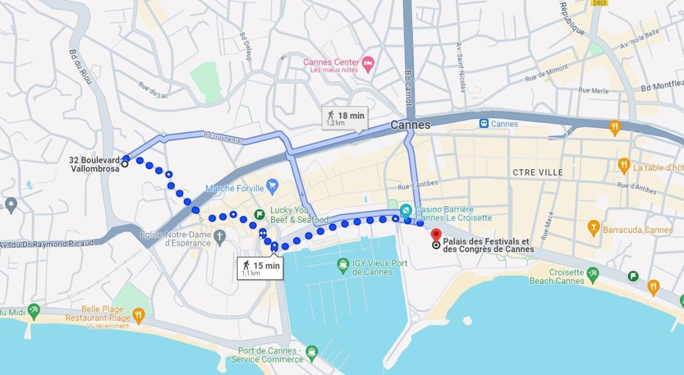 2 Pieces - Croisette Et Plages A 10 Mn A Pieds Cannes Eksteriør bilde